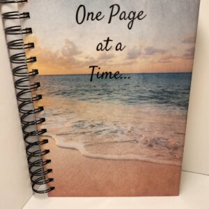 Hand Crafted Hardcover Spiral Journal - One Page at a Time