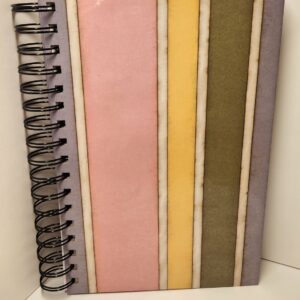 Hand Crafted Hardcover Spiral Journal - Grunge Pastels