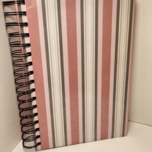 Hand Crafted Hardcover Spiral Journal - Textile Pink
