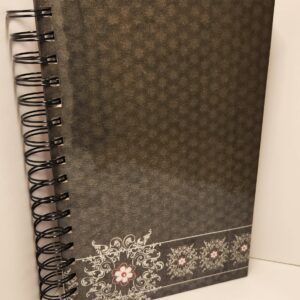 Hand Crafted Hardcover Spiral Journal - Ebony Elegance