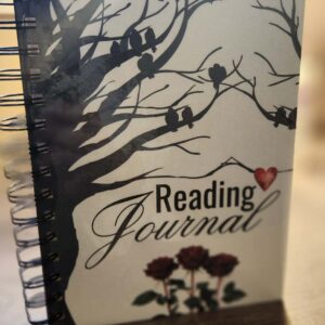 Hand Crafted Hardcover Spiral Reading Journal - The Raven
